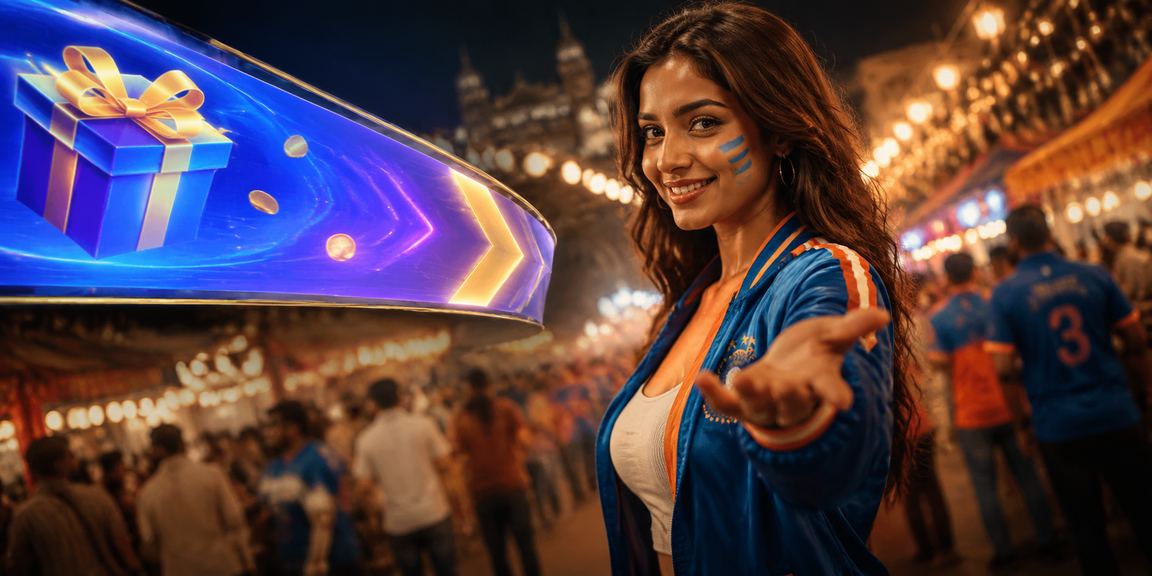 Night market in India glowing symbolizing vibrant online cricket betting